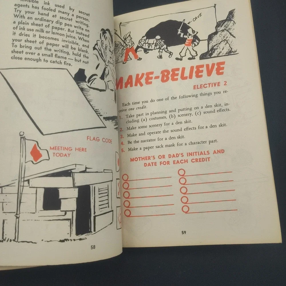 1954 Wolf Cub Scout Handbook Book Paperback VTG Educational‎ B10.1GA3405